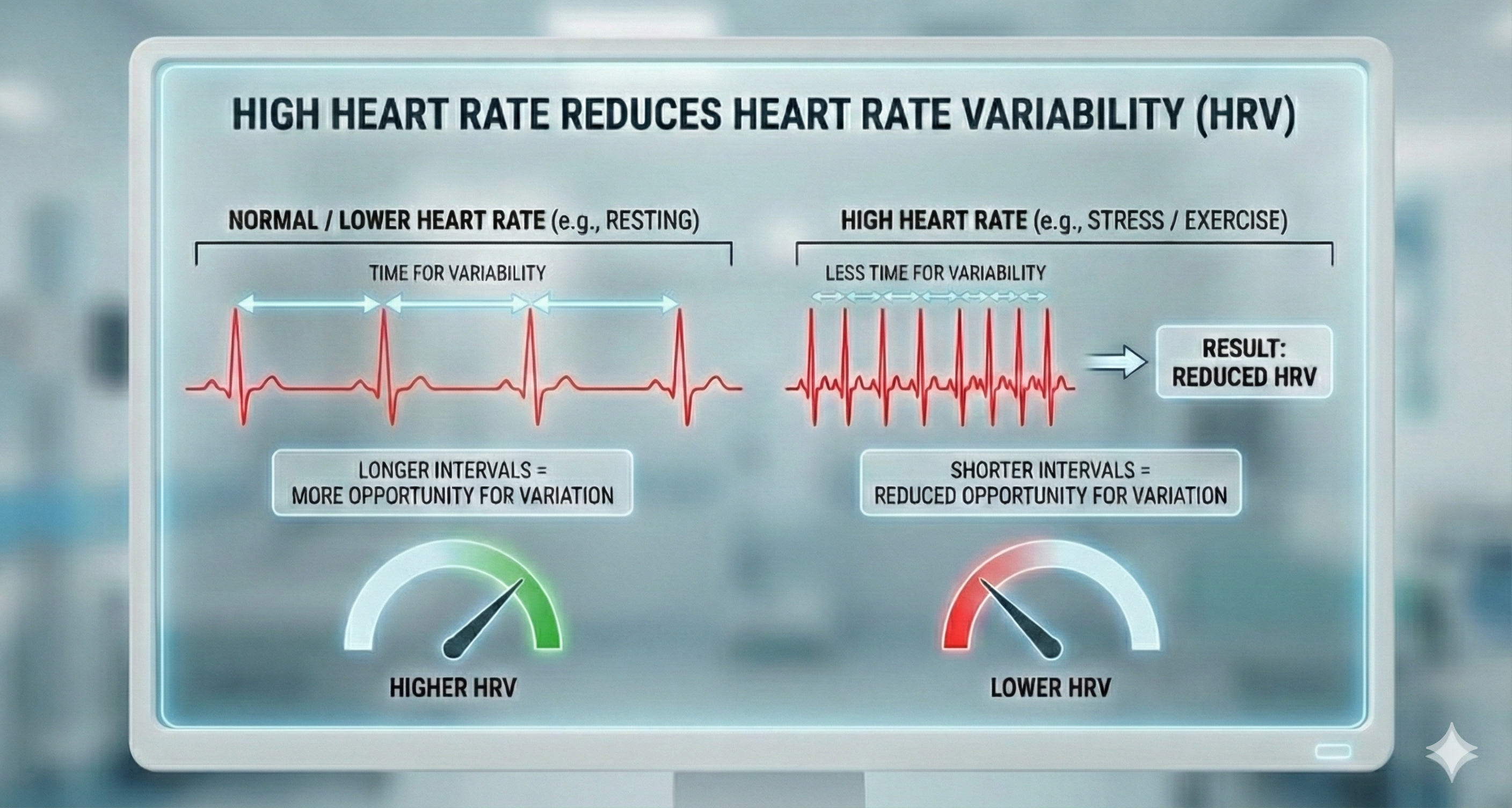 Faster heart rates limit HRV